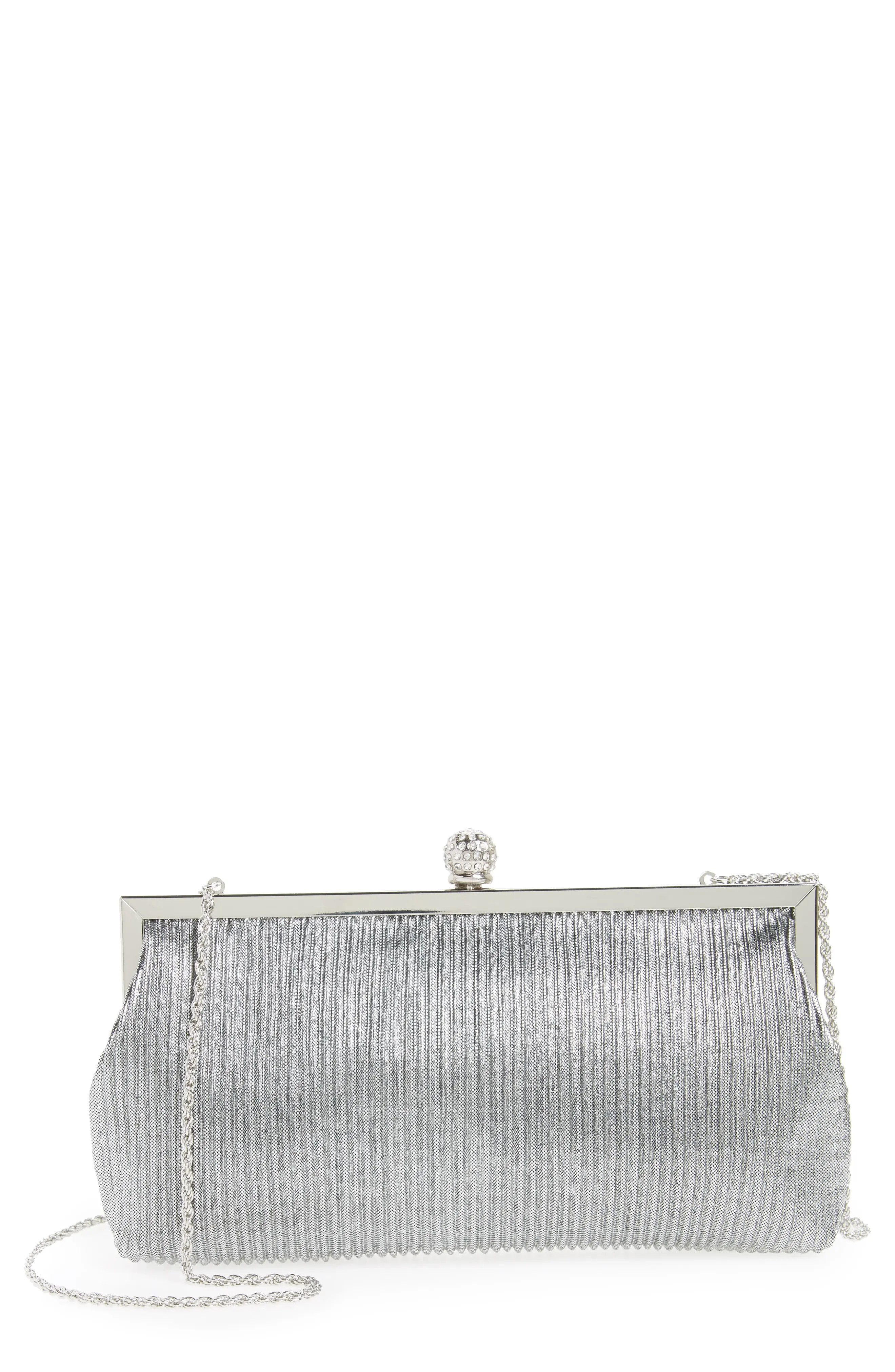 Nina Aneka Pleated Shine Clutch (Women) | Nordstrom | Nordstrom
