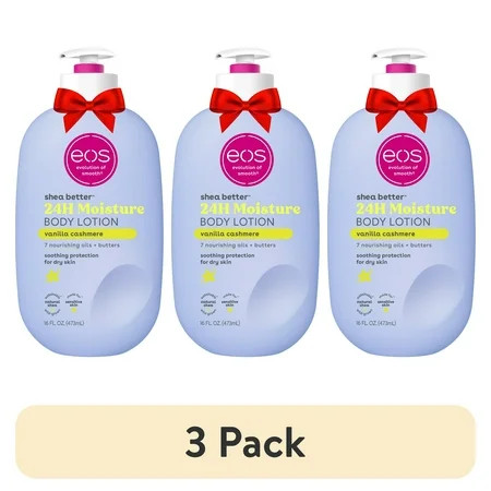 (3 pack) eos Shea Better 24H Moisture Body Lotion, Vanilla Cashmere, for Dry Skin, 16 fl oz | Walmart (US)