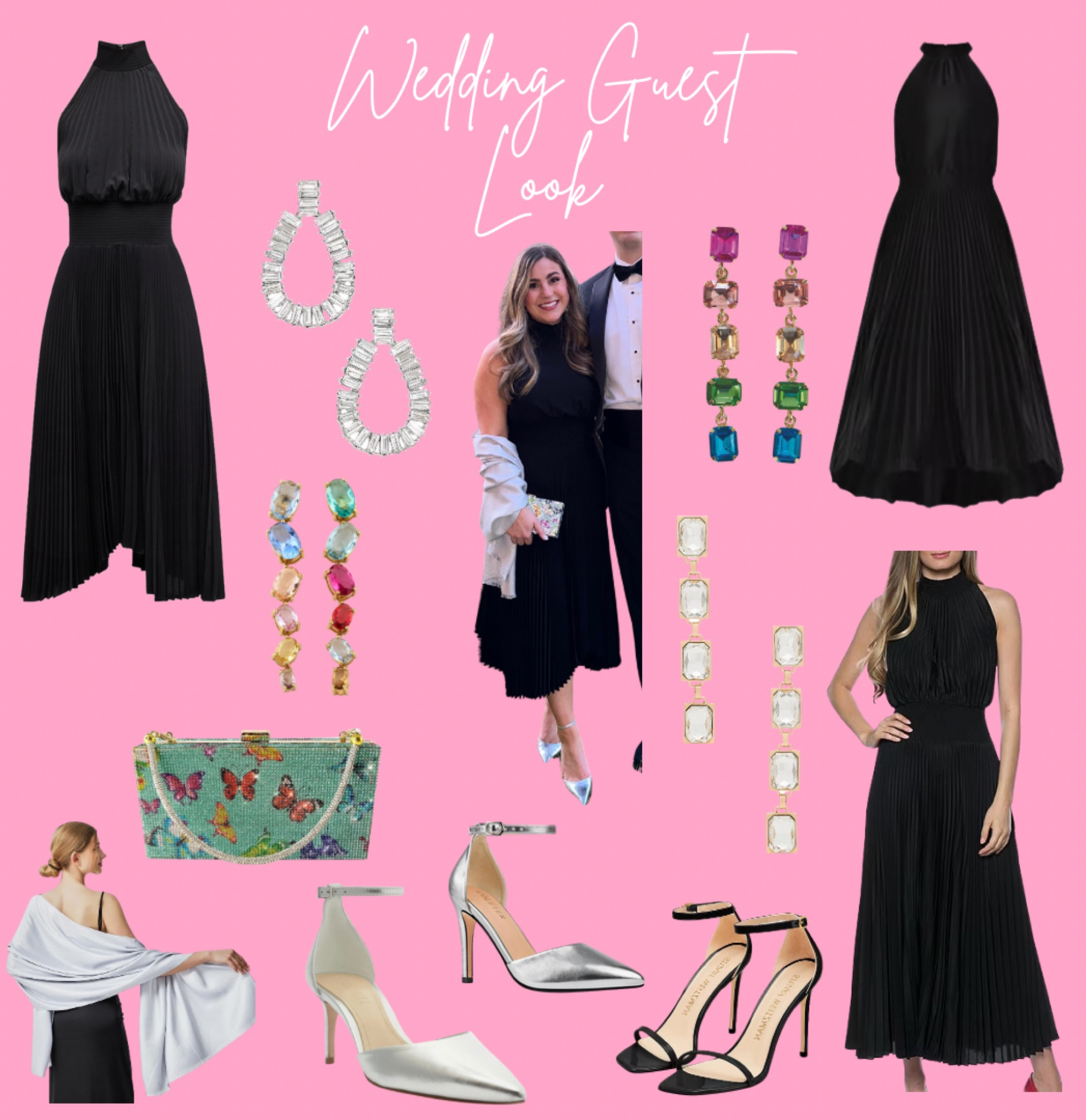 happy weekend !! one of my favorite wedding guest looks 🤍 

I have on the A.L.C. dress & Schutz shoes in the photo. found some VERY similar dresses for great prices and I linked same shoes but also an amazon version! the silver wrap is a great quality and looks so nice in person!  & the butterfly purse might be my favorite find 🦋🤩 

#LTKWedding #LTKFindsUnder50 #LTKFindsUnder100