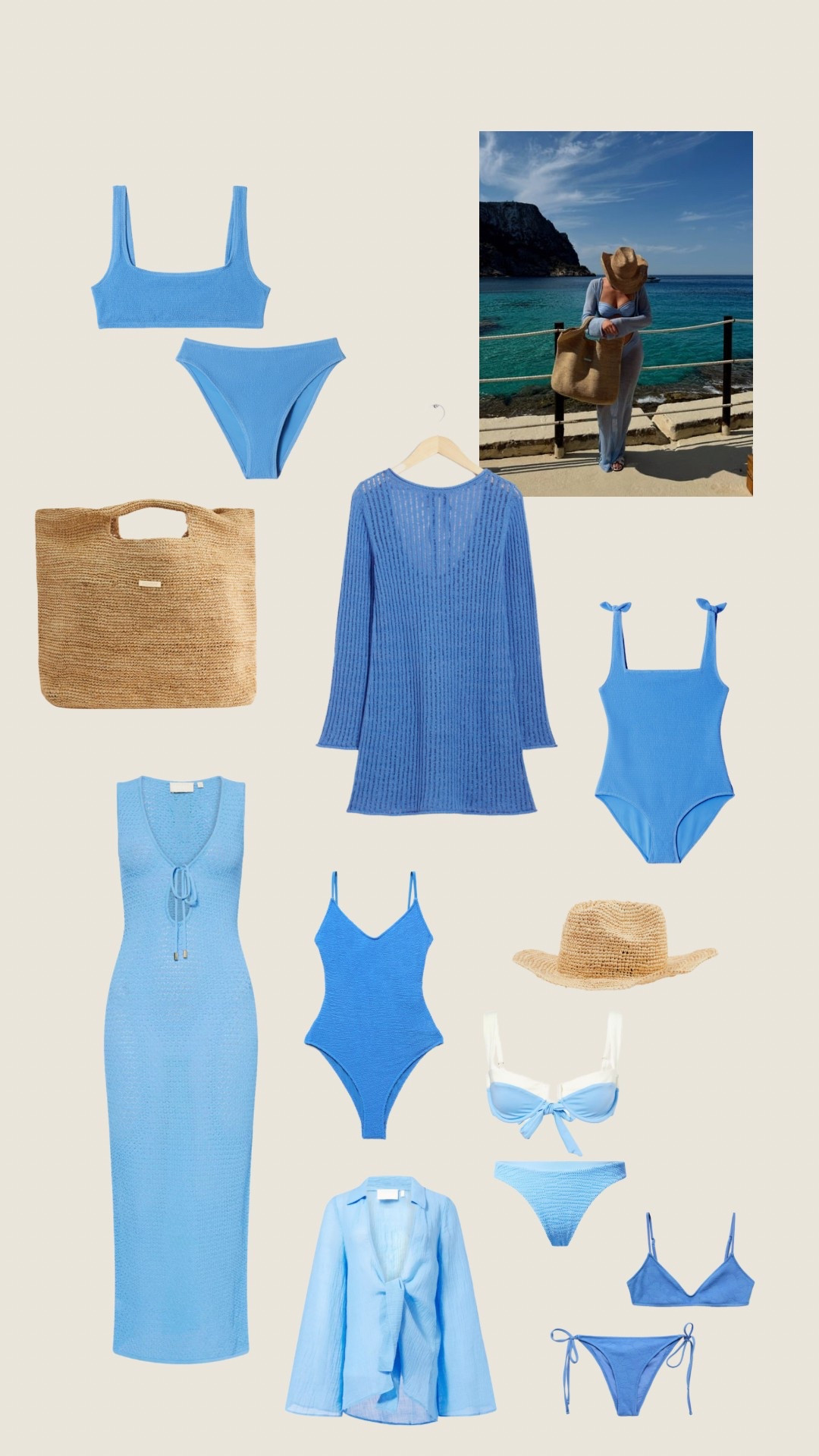 Baby blue swimwear options 🌊🐬🩵🦋 

Swimwear, beach cover up, swimsuit, bikini, Monday swimwear, basket bag, beach hat, Mallorca, beach club outfit 

#LTKsummer #LTKeurope #LTKtravel