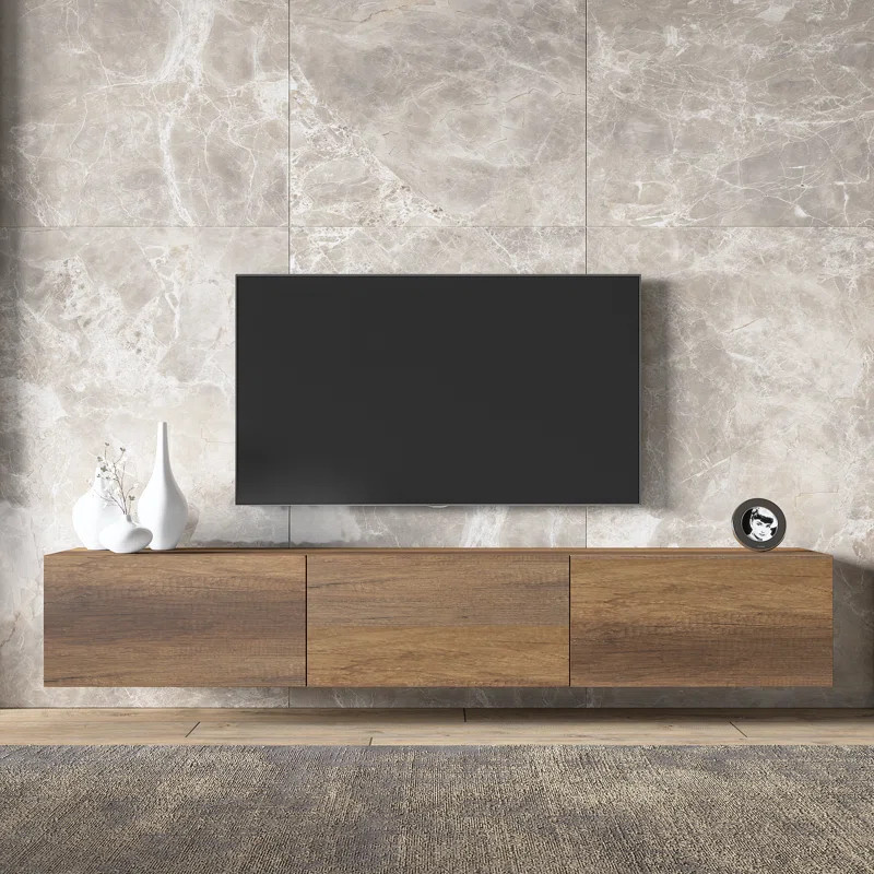 Latitude Run® Colima Modern Floating TV Stand Up to 80" TVs Wall-Mounted Media Console with Stor... | Wayfair North America