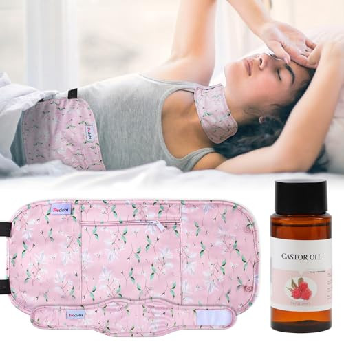 Castor Oil Cold Pressed, Organic Castor Oil Pack Wrap, Castor Oil Organic Cold Pressed Unrefined Recyclable Bottle, Reusable Castor Oil Compress for Liver Detox, 3.4FL.OZ/100ML | Amazon (US)