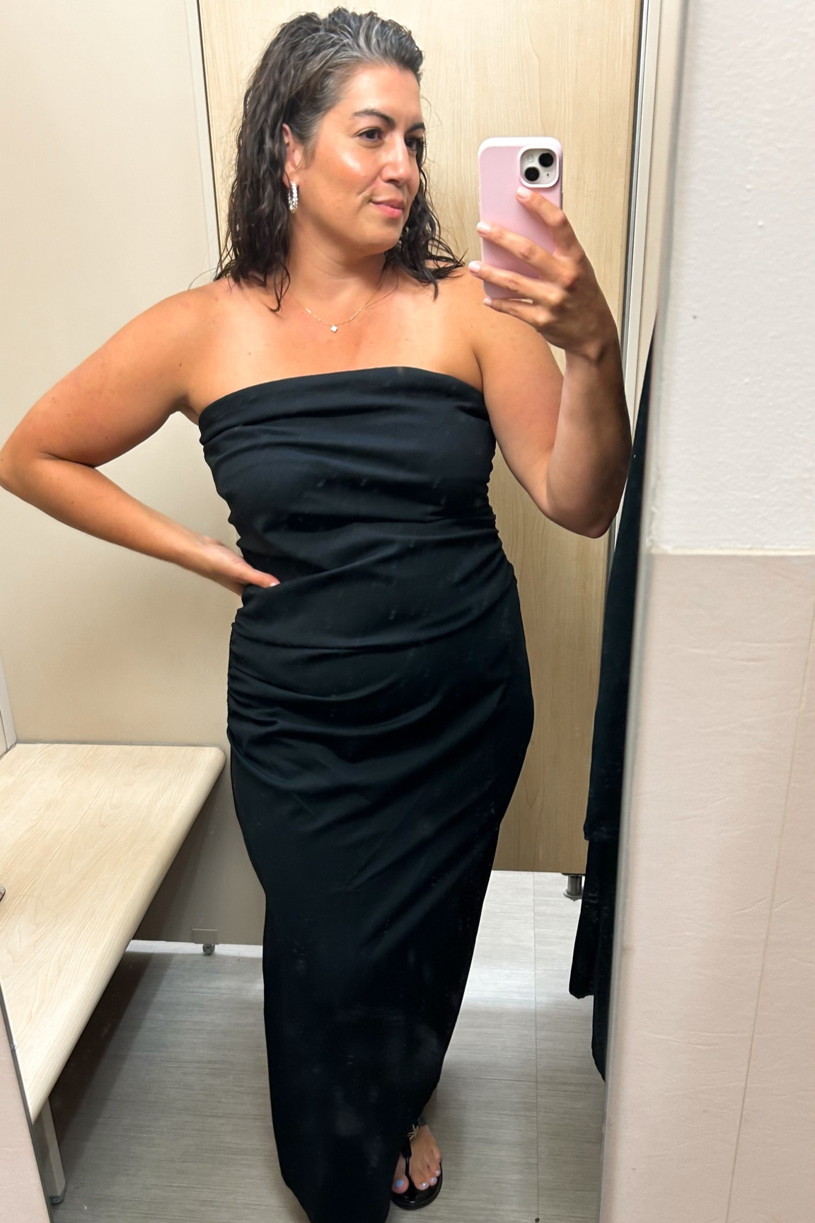 Gorgeous Strapless dress from Target! Yes yes yes!! 👏🏼 🎯 I’m in the XL fits great! 
Little black dress 
Target strapless dress
Black strapless dress
Midsize dress
Plus size dress

#LTKParties #LTKMidsize #LTKTravel