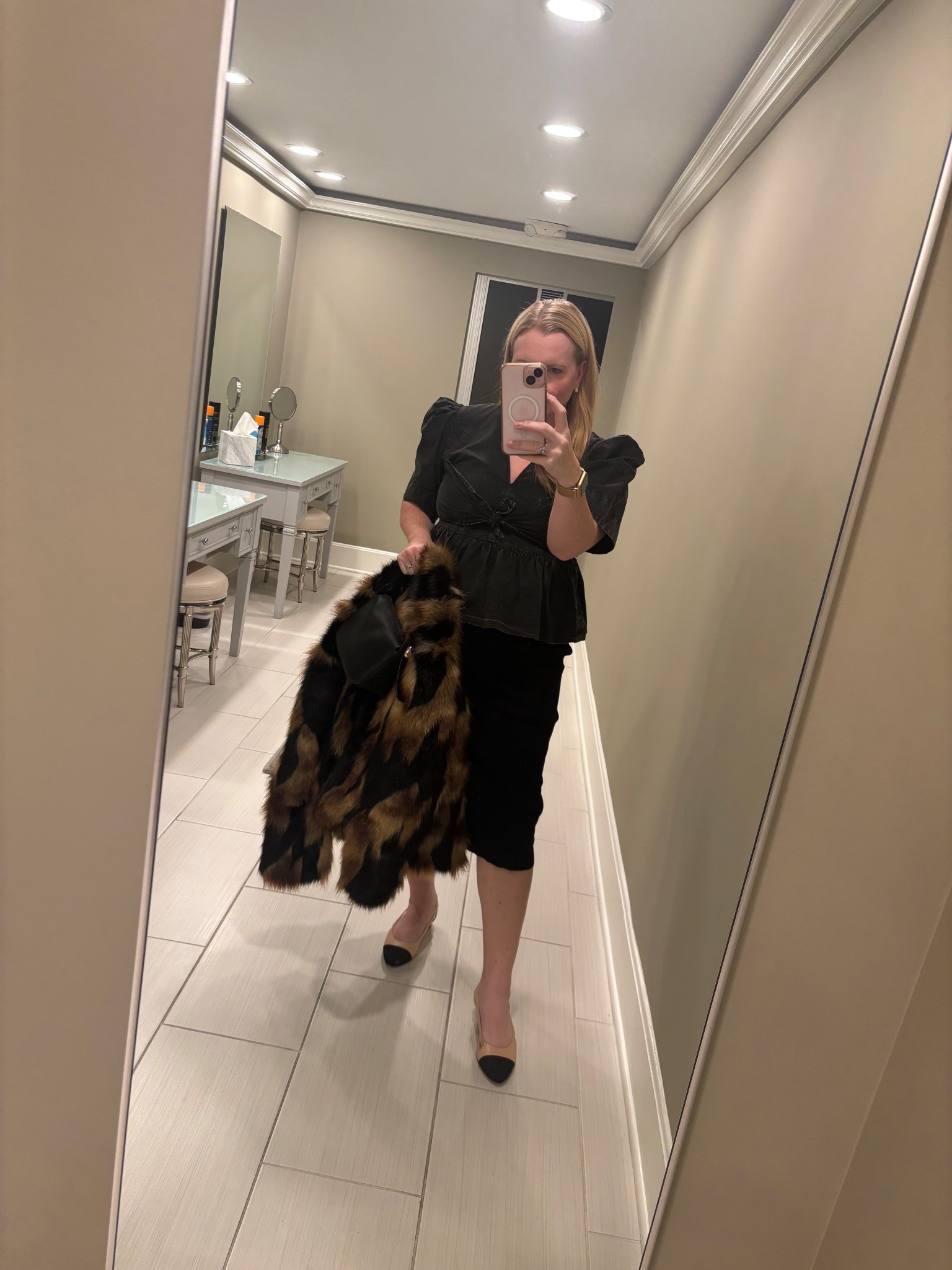 Fall outfit, fur coat, peplum top, pencil skirt, Gianni 

#LTKU #LTKStyleTip #LTKSeasonal