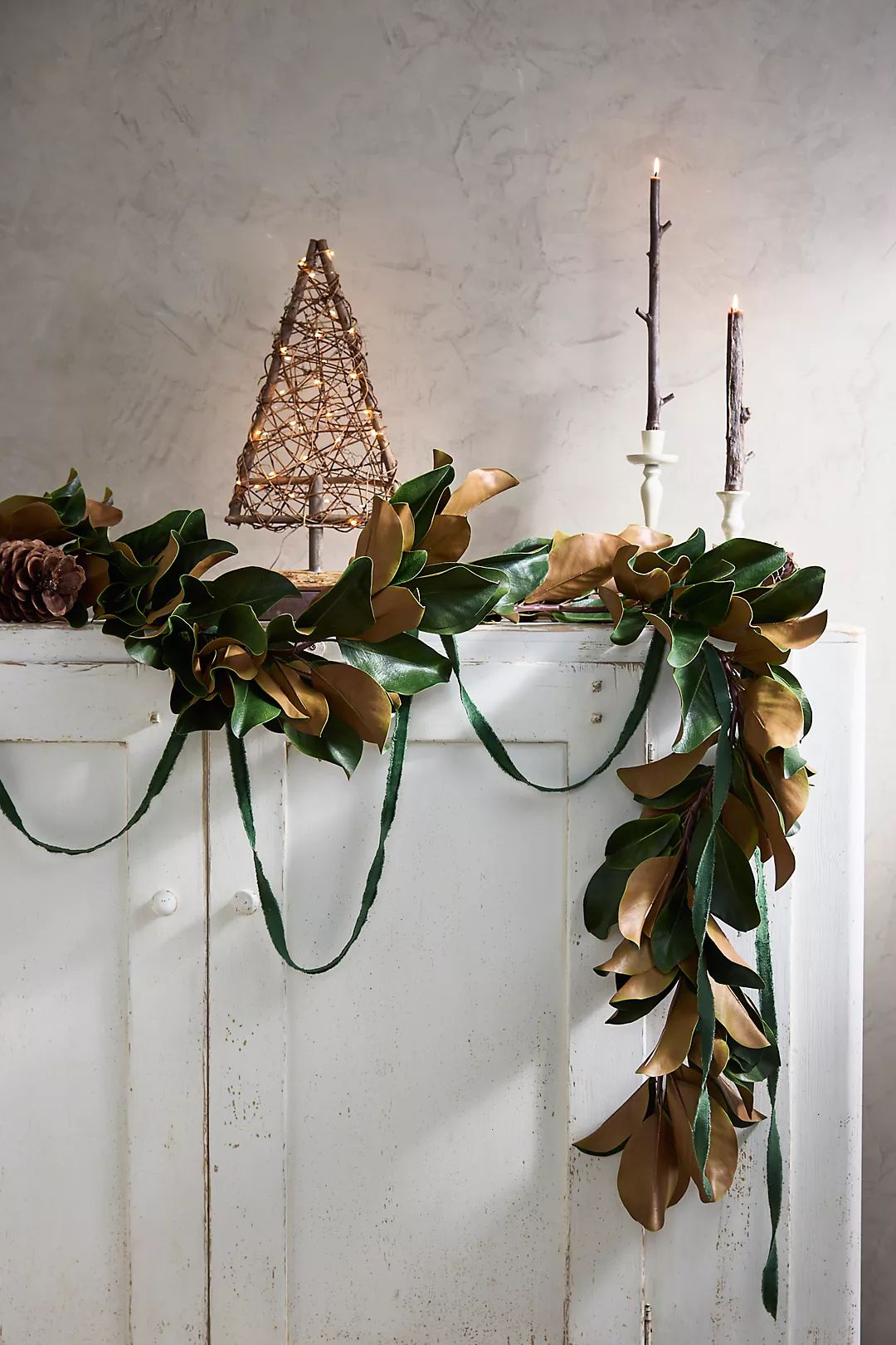 Faux Magnolia Leaves Garland | Terrain