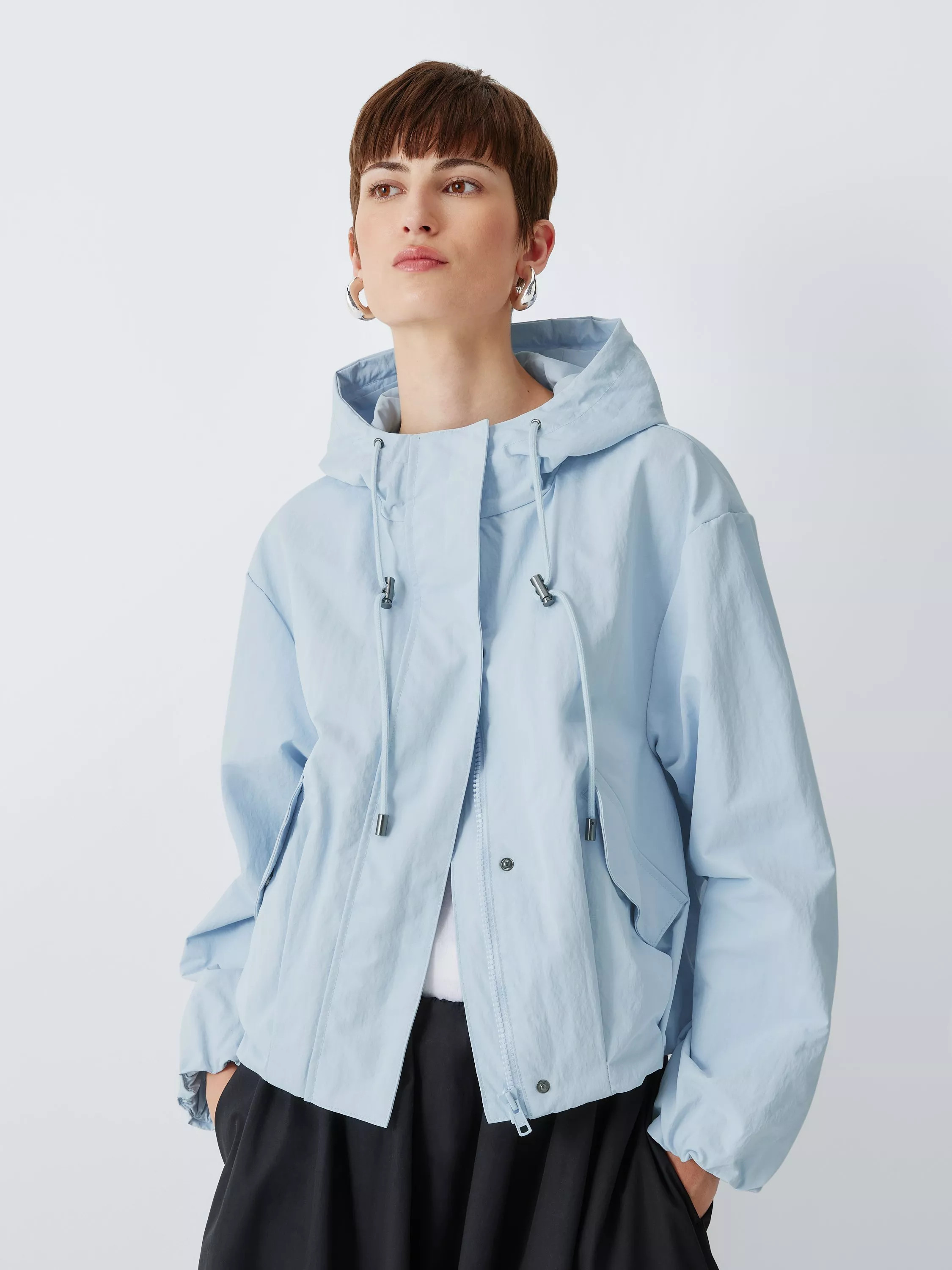 John Lewis Cropped Hooded Tech Jacket | John Lewis (UK)