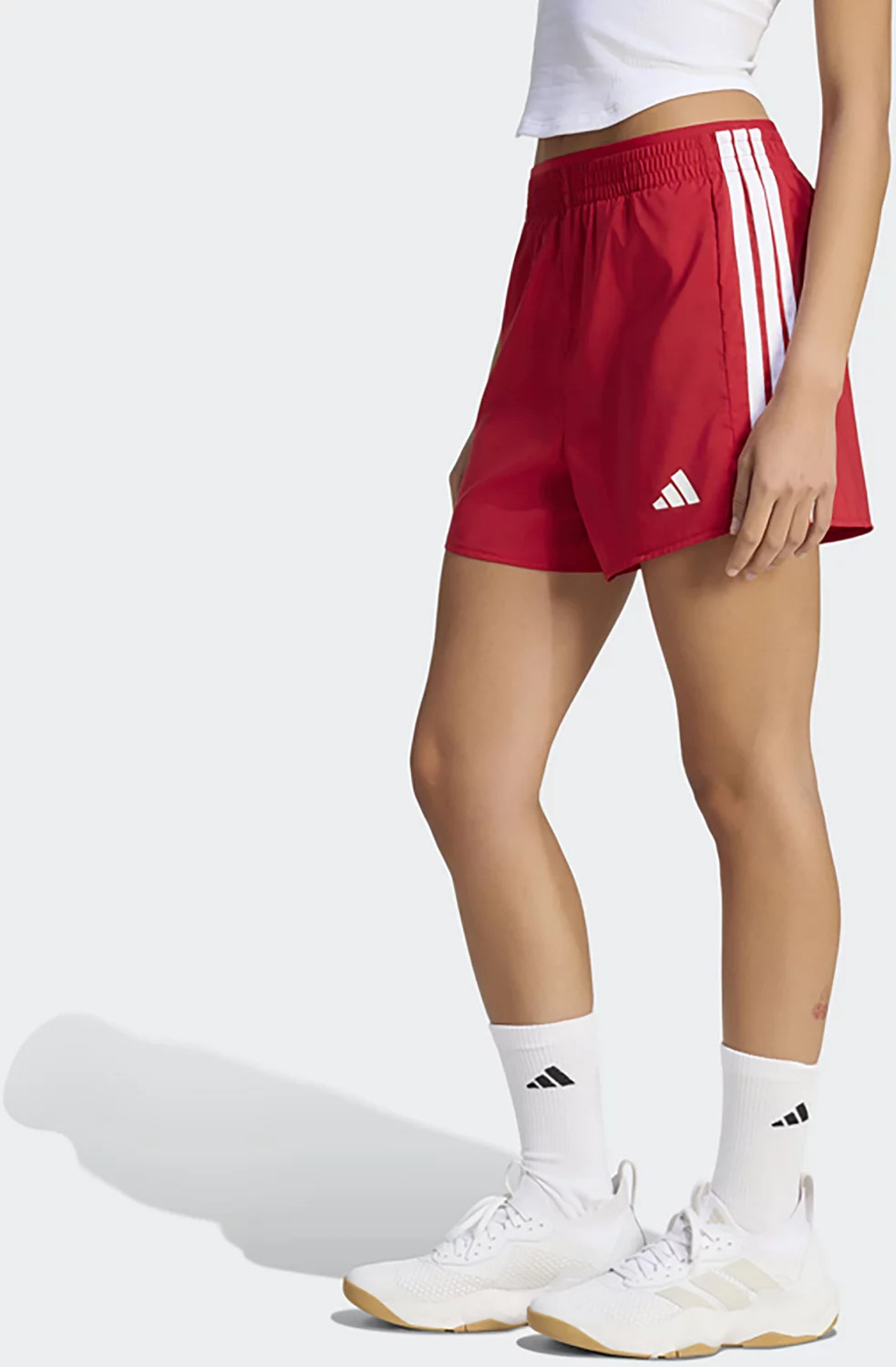 adidas Women's Workout Essentials 3-Stripes Woven Shorts 4 in | Academy Sports + Outdoors