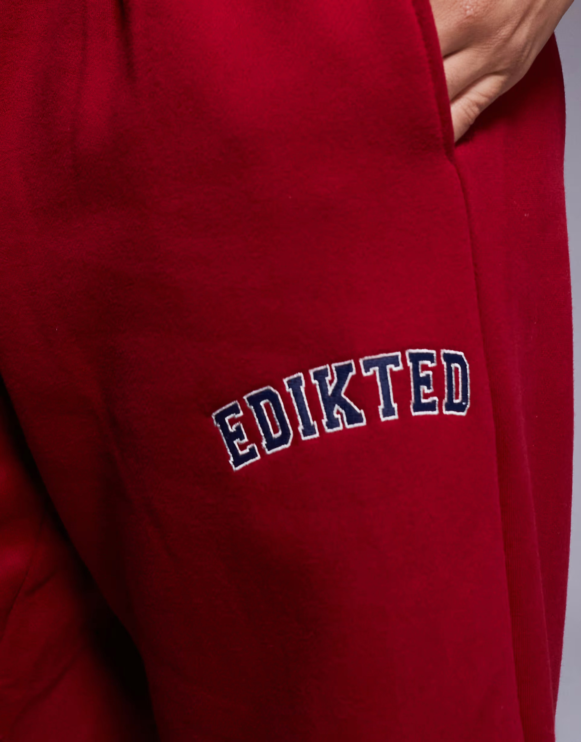 Edikted co-ord major sweatpants in red | ASOS | ASOS (Global)