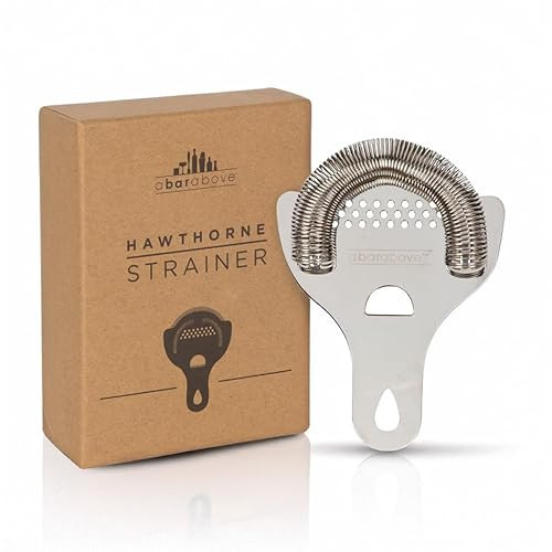 A Bar Above Hawthorne Strainer for Cocktails, Bar Strainer Cocktail, with High-Density Spring, Mirrored Stainless Steel Finish, Drink Strainer, Cocktail Strainer, for Boston Shakers and Mixing Glasses | Amazon (US)