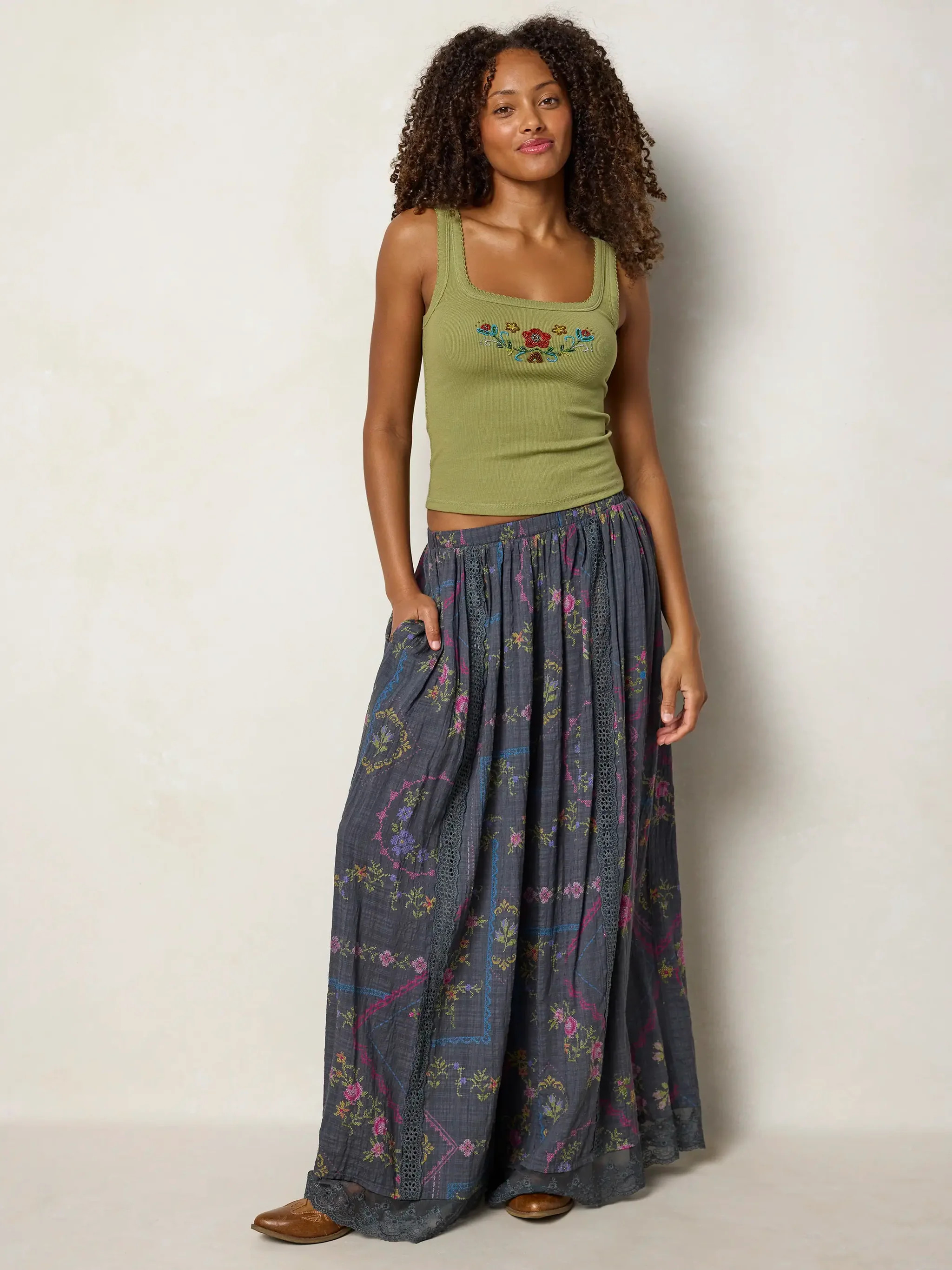 Mona Beaded Tank | Natural Life