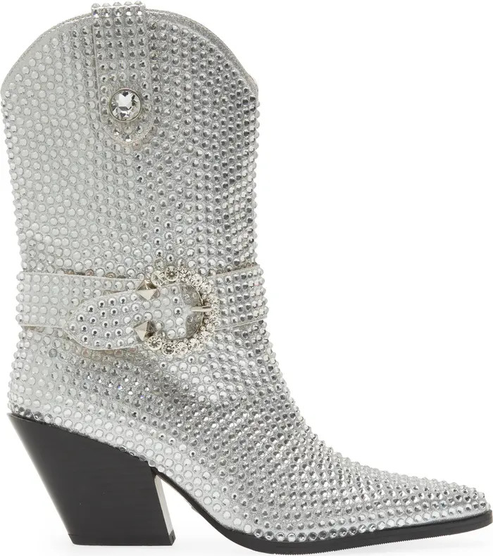 AZALEA WANG Federica Crystal Western Boot (Women) | Nordstrom | Nordstrom