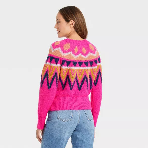 Women's Crewneck Sweater - A New Day™ Fair Isle | Target