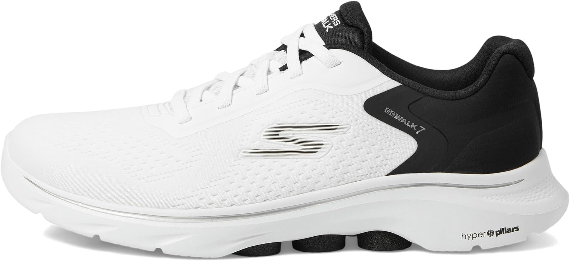 Skechers Women's Go 7-Cosmic Waves Athletic Walking Sneaker, White/Black, 6 | Amazon (UK)