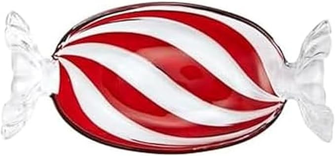 Celebrations by Mikasa Peppermint Christmas Holiday Twist Glass Candy Dish, 13.75 Inch | Amazon (US)