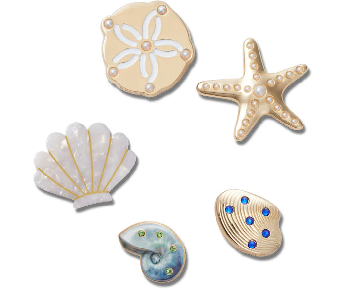 Gold Seashell 5 Pack | Crocs (US)