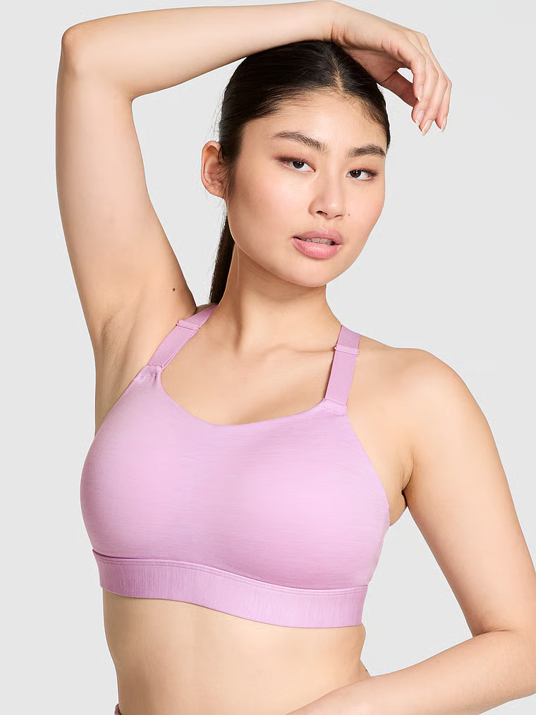 Buy Relay Criss-Cross High-Support Sports Bra, Hushed Lilac Marl - Order Sport Bras online - Vict... | Victoria's Secret (US / CA )