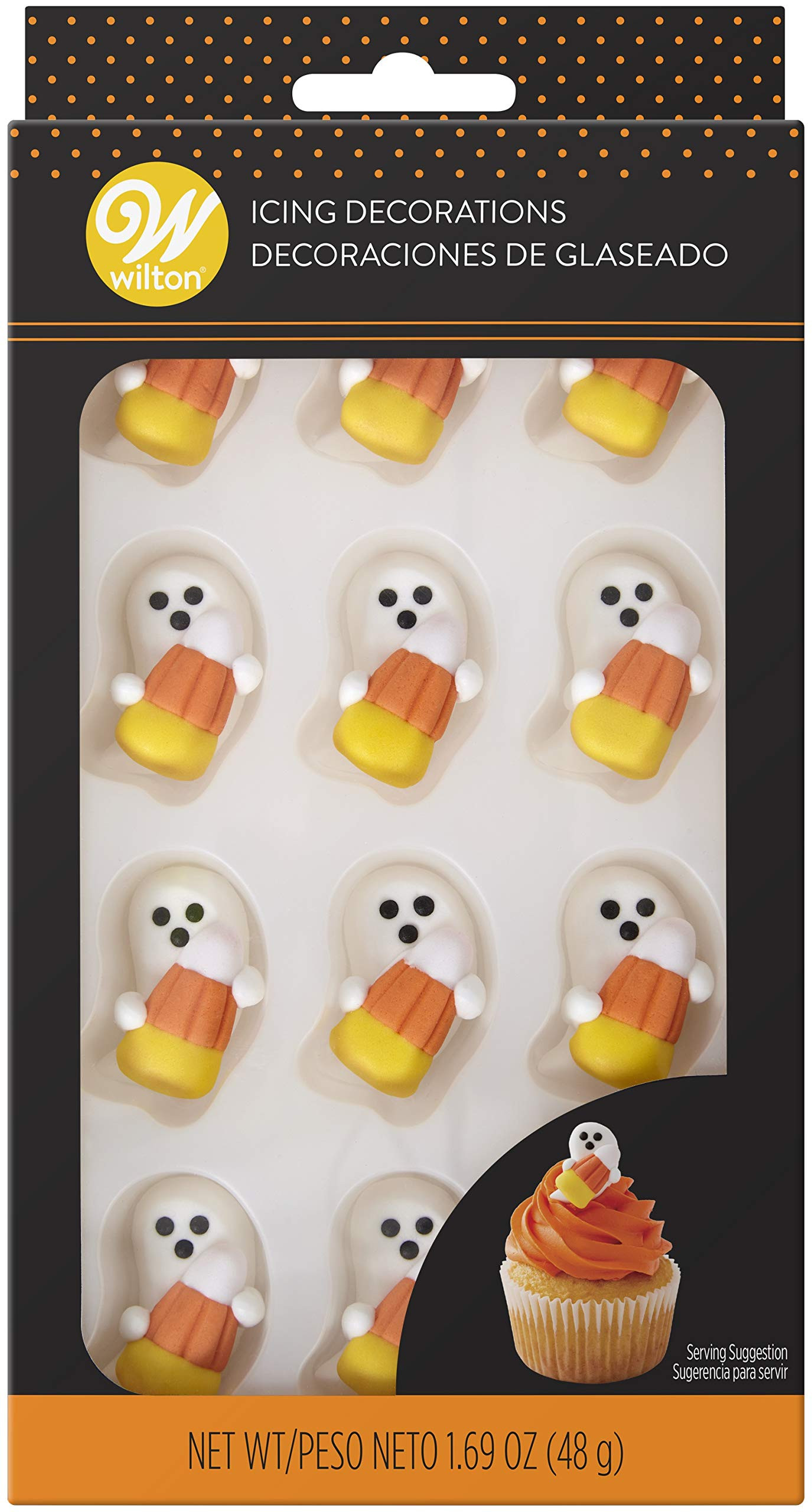 Wilton Food Items Royal Icing Decor CNDY, Ghost with Candy Corn | Amazon (US)