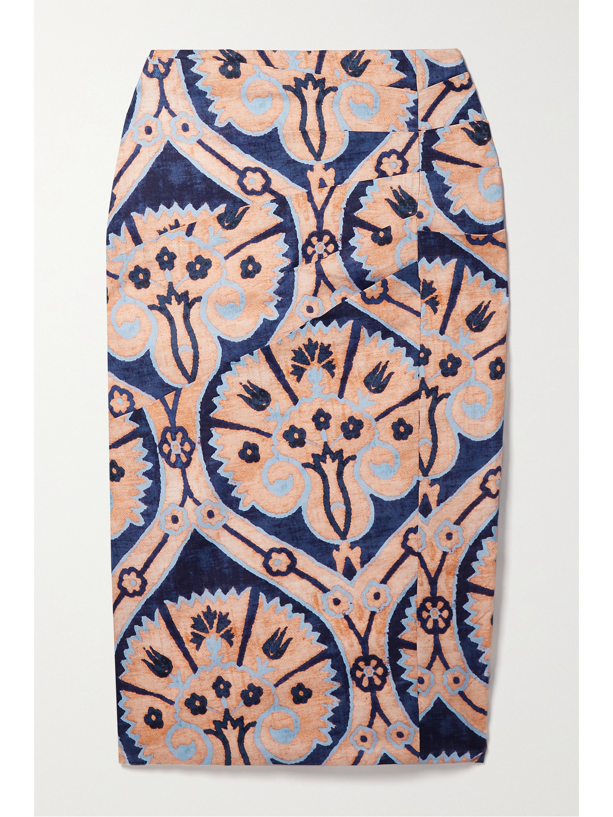 Johanna Ortiz - + Net Sustain The Line Of Descendent Floral-print Linen Midi Skirt - Blue | NET-A-PORTER (US)