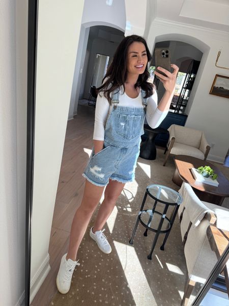 Comfy and casual in a cute pair of overalls! One of my favorite outfits to wear when the weather is warm😍

#LTKbump #LTKSeasonal #LTKstyletip