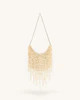 Elaine Pearl-Embellished Fringe Bag - White | JW PEI US
