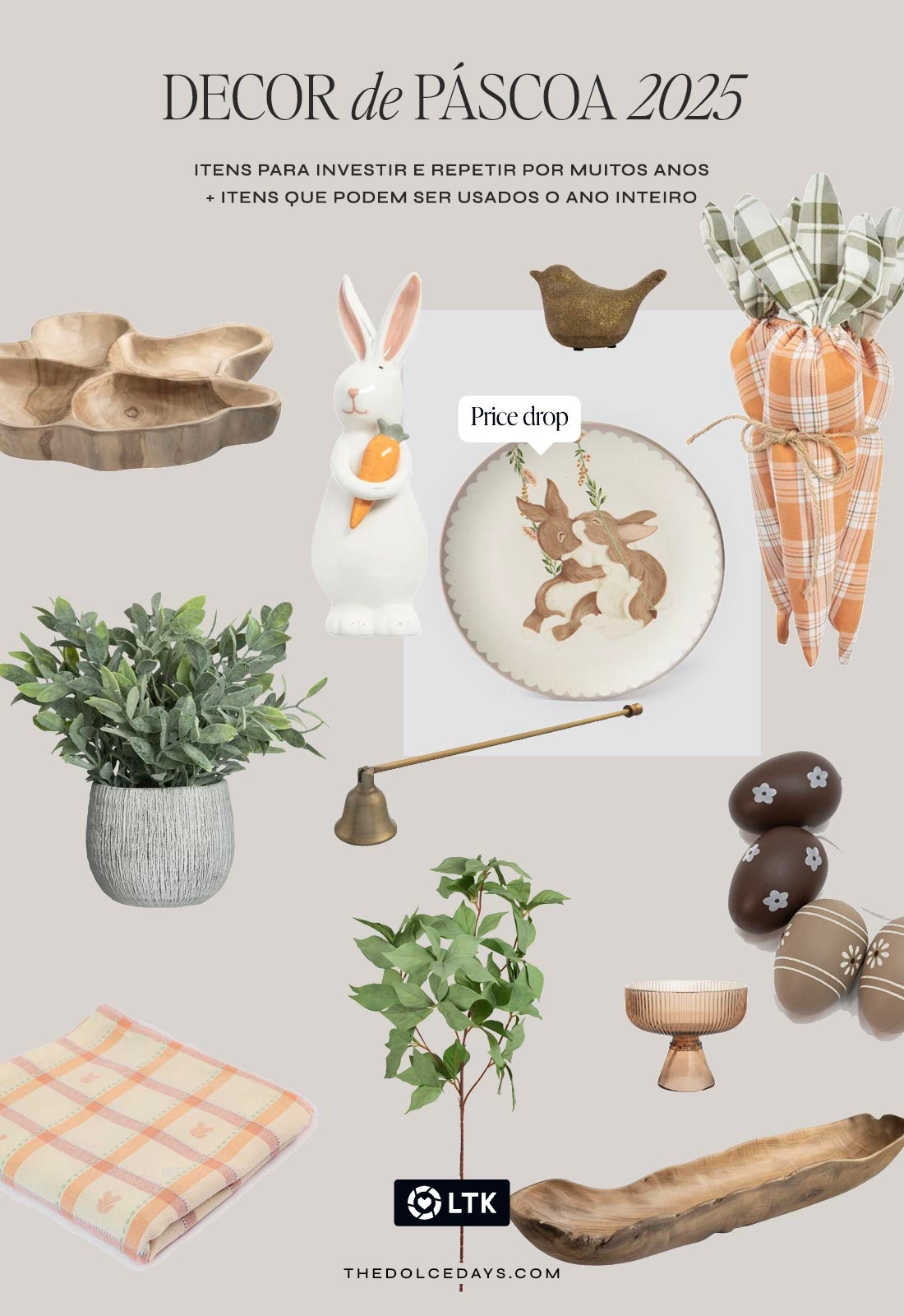 Tudo pronto pra Páscoa 2025? Eu fiz uma seleção dos itens mais lindos e elegantes da internet, pra deixar a casa aconchegante e fugir das vibes “floresta encantada” sem deixar essa data passar em branco. Tô apaixonada por tudo!

#LTKpromo #LTKhome #LTKbrasil