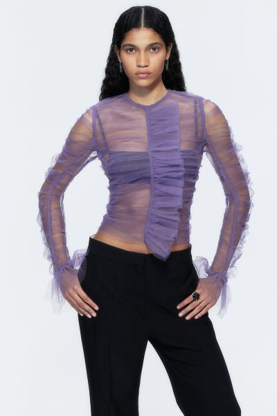 Frilled tulle top | H&M (UK, MY, IN, SG, PH, TW, HK)