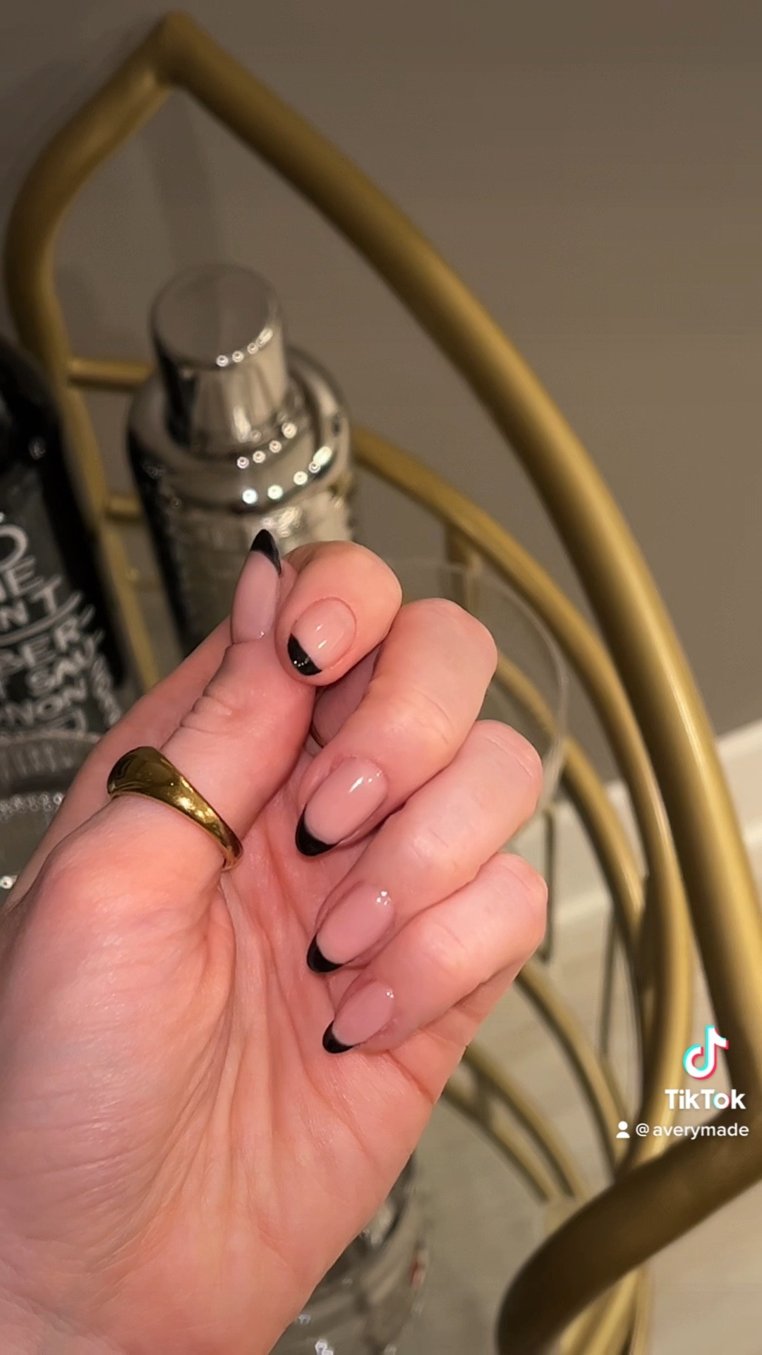 Black French tip gel nails 🖤🖤🖤

#LTKbeauty #LTKunder100 #LTKunder50