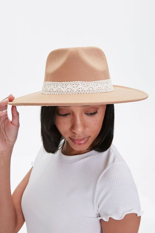 Lace-Trim Felt Fedora | Forever 21 (US)