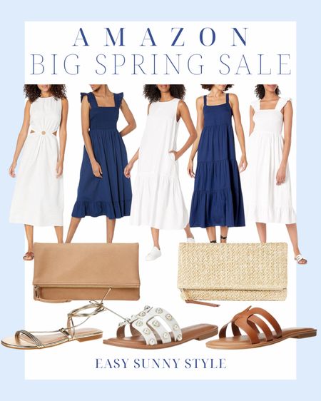 Amazon Big Spring Sale: Spring dresses, clutch purse, woven purse, pearl sandals, leather sandals, gold sandals, smocked dress, white dress, navy dress, spring dress, spring style

#LTKbeauty #LTKstyletip #LTKsalealert