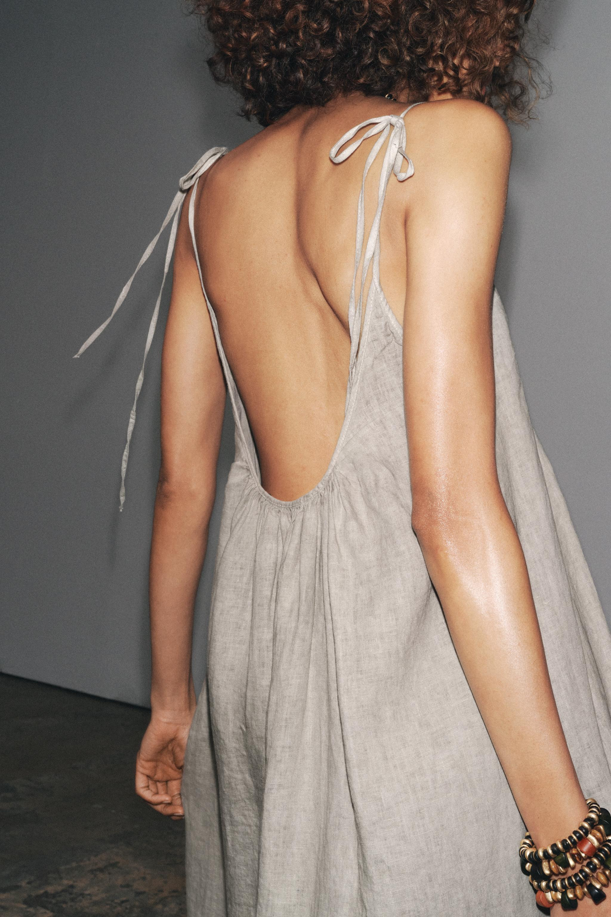 100% LINEN STRAPPY DRESS ZW COLLECTION | Zara US