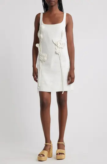 FARM Rio Rosette Linen Minidress | Nordstromrack | Nordstrom Rack