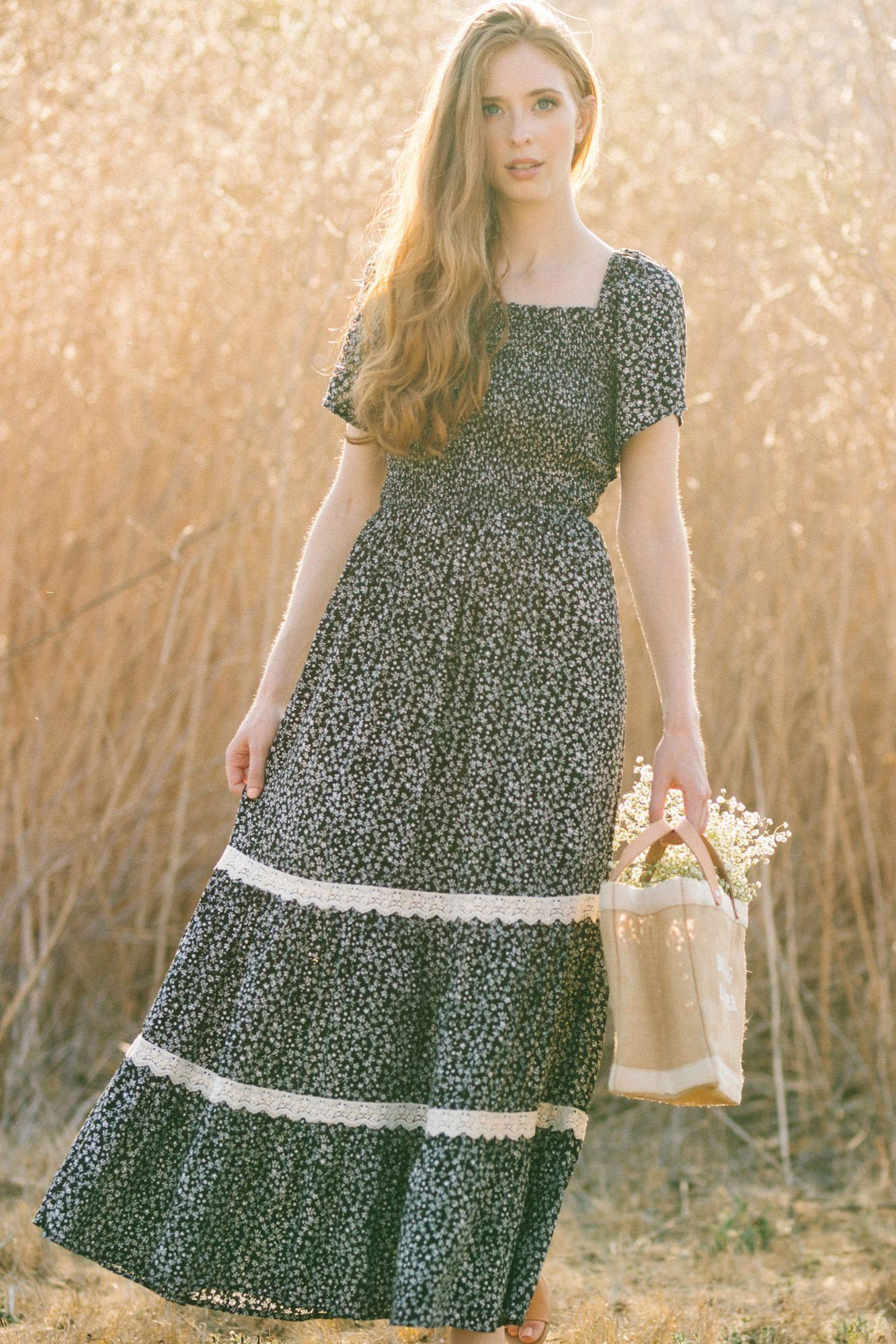 Liana Smocked Floral Maxi Dress | Morning Lavender