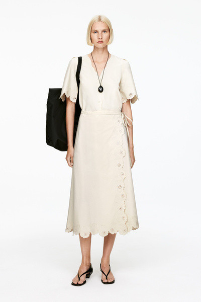 Embroidered Skirt – Off White – Women – ARKET GB | Arket UK