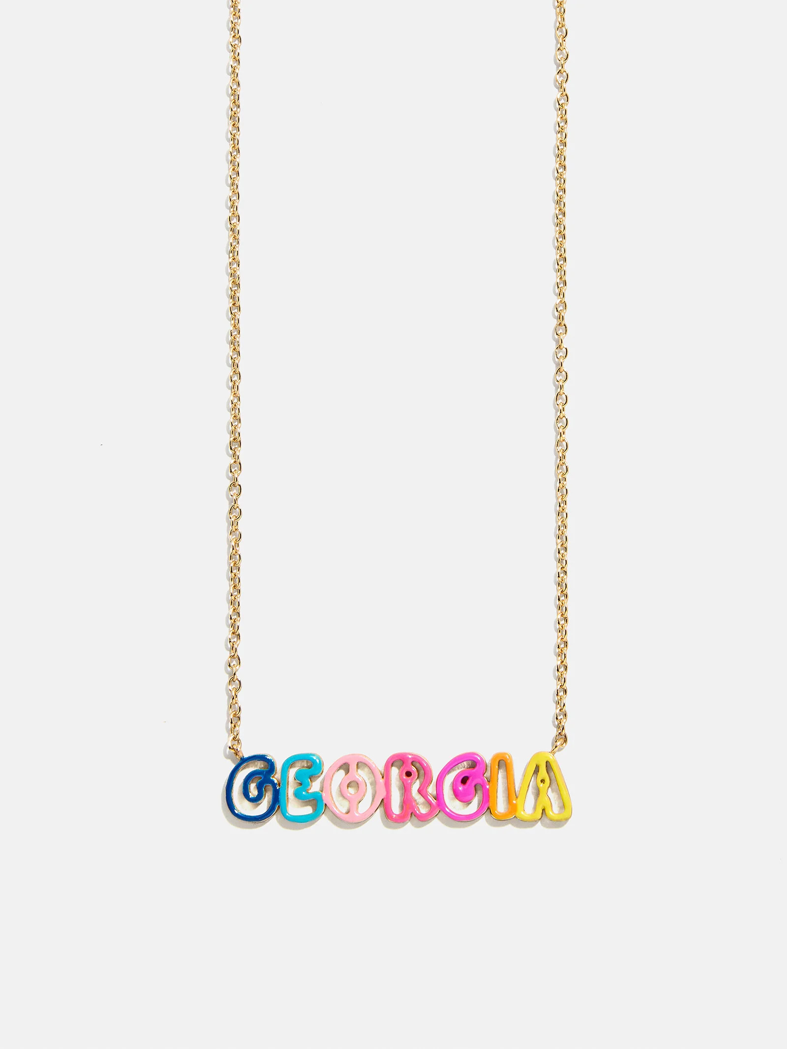 Color Me Mine Kids\u2019 Custom Nameplate Necklace - Multi | BaubleBar