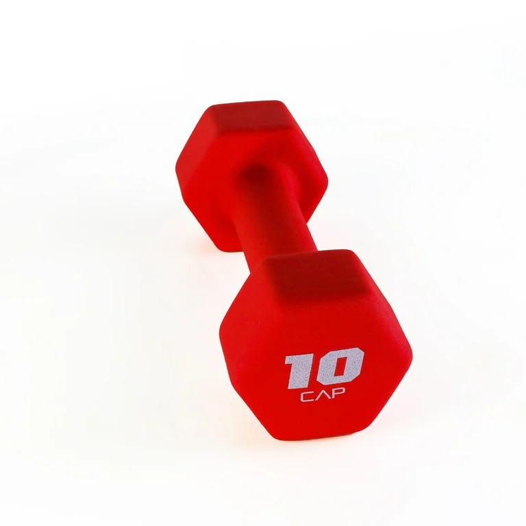 CAP, 10lb Neoprene Dumbbell, Red, Single | Walmart (US)