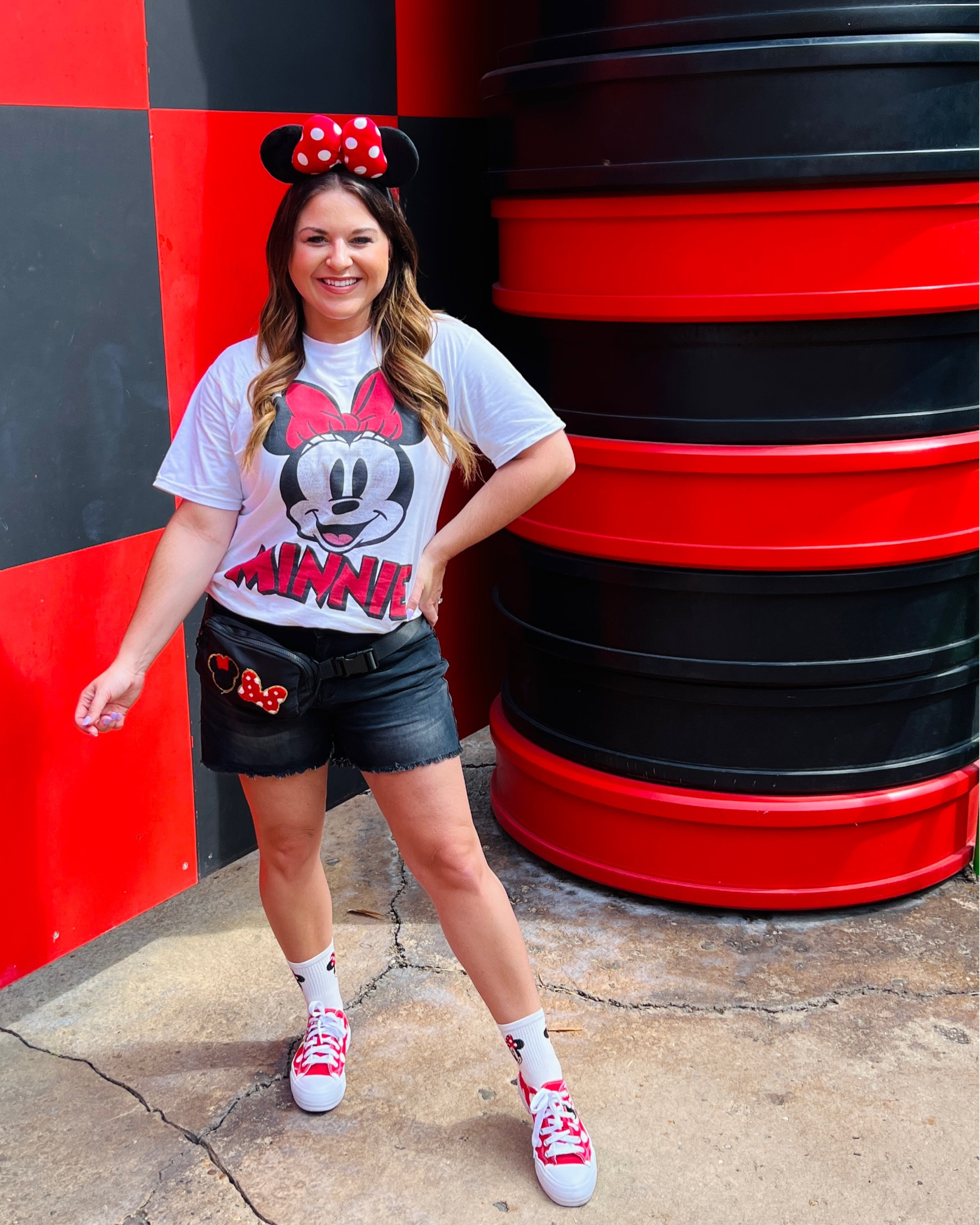 Disney outfit. Disney World. Disneyland. OOTD. Matching family Disney outfits. Fanny pack. Amusement park outside. Disney outfit ideas. Belt bag. Disney socks. Minnie Mouse. Disney mom 

#LTKfindsunder50 #LTKstyletip #LTKtravel