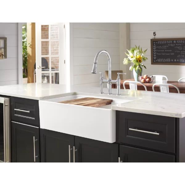 SWUF3320WH 33" L x 20" W Double Basin Farmhouse/Apron Kitchen Sink | Wayfair North America