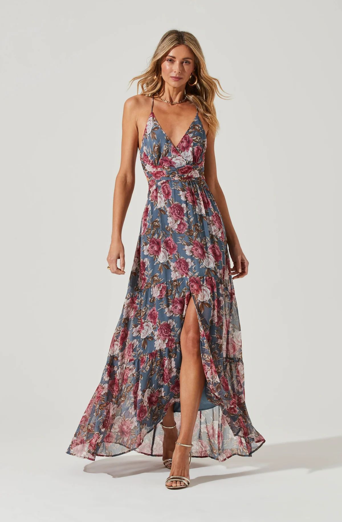 Frolic Floral Cutout Maxi Dress | ASTR The Label (US)
