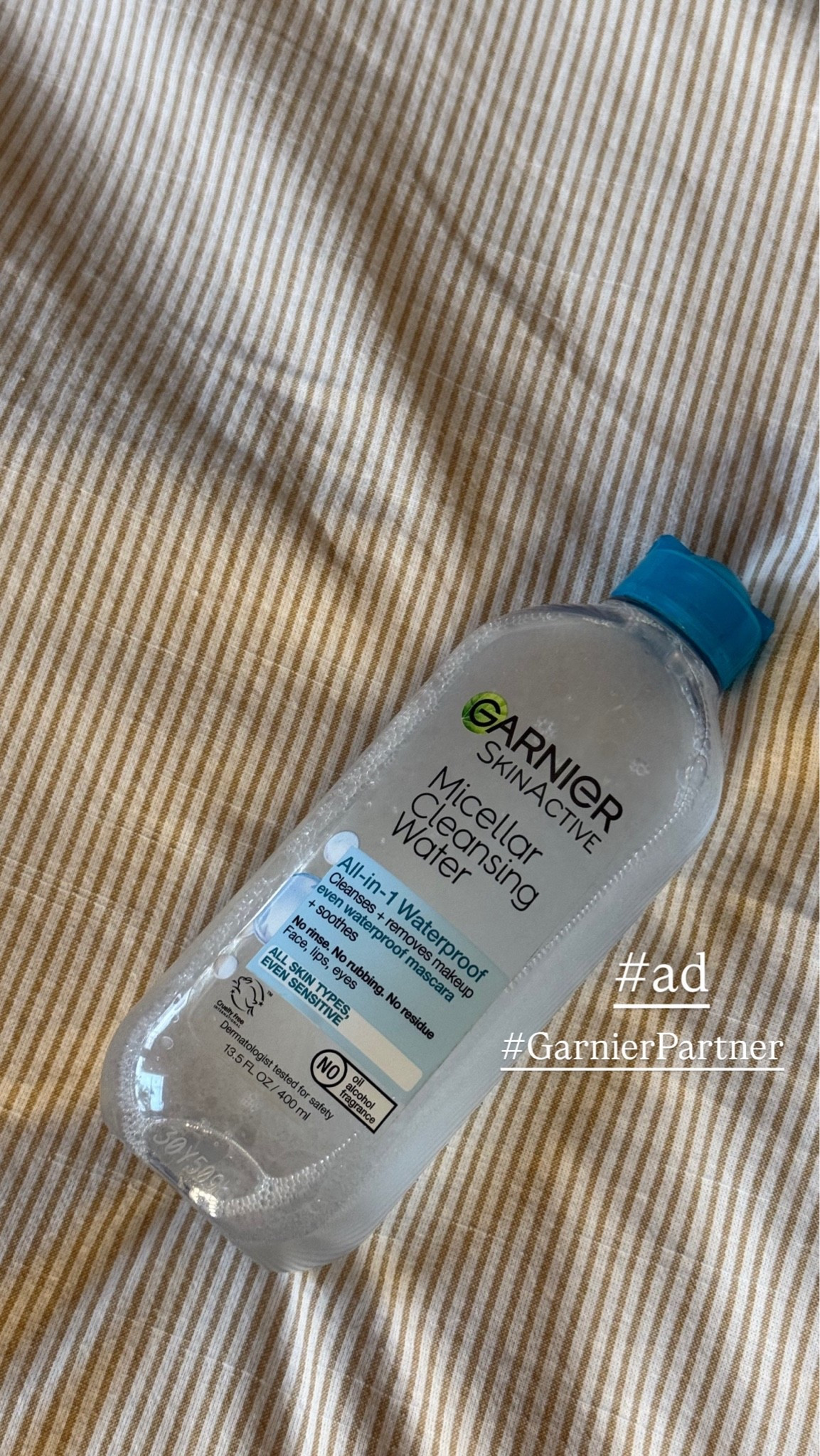 #ad #GarnierPartner the fastest and most affordable way to remove your makeup! The @garnierusa All-in-1-Waterproof Micellar Cleansing Water! Pick it up at @Target when you’re back to school shopping. #makeupremover #target #targetpartner