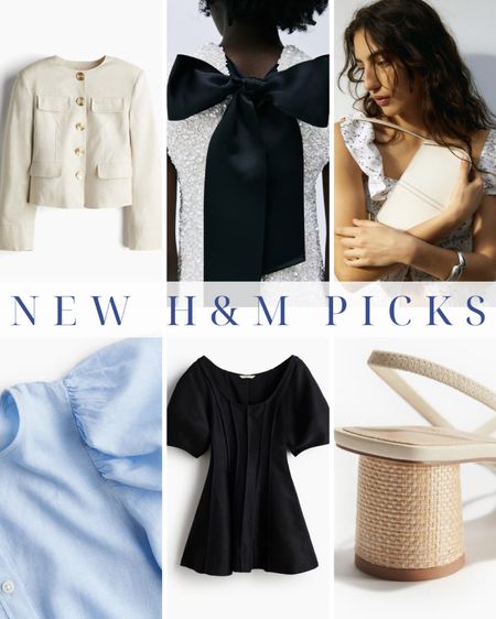 H&M finds | women’s fashion | heels | dress | bow back | puff sleeve | purse | handbag | jacket | linen | clothing 

#LTKstyletip #LTKbeauty #LTKworkwear