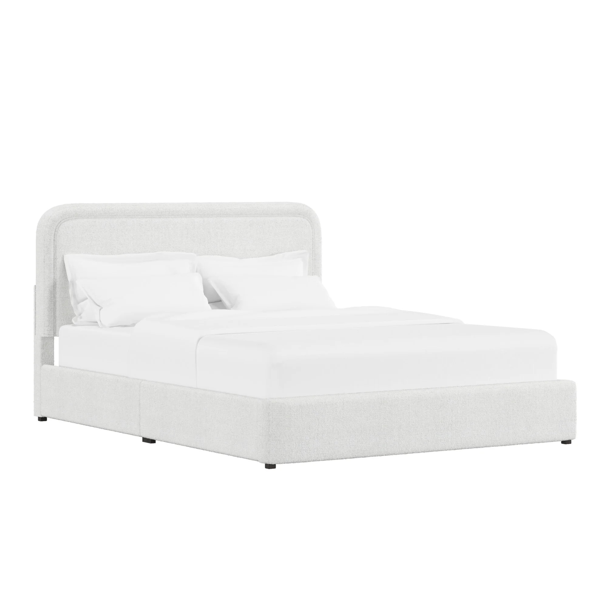 Better Homes & Gardens Juliet Queen Boucle Platform Bed, Ivory - Walmart.com | Walmart (US)
