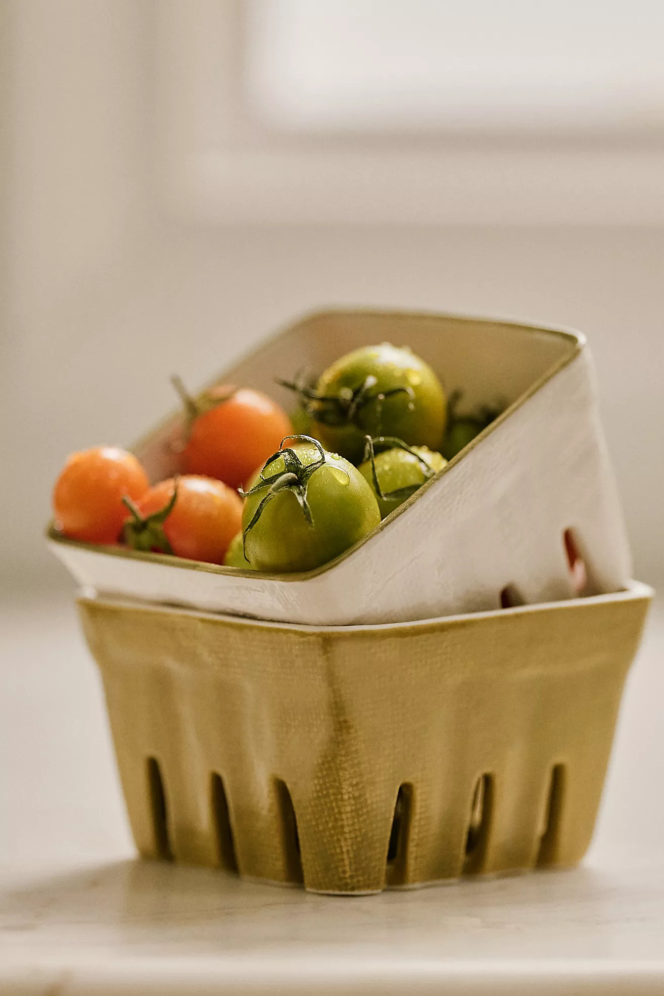Linnea Stoneware Fruit Basket | Anthropologie (US)