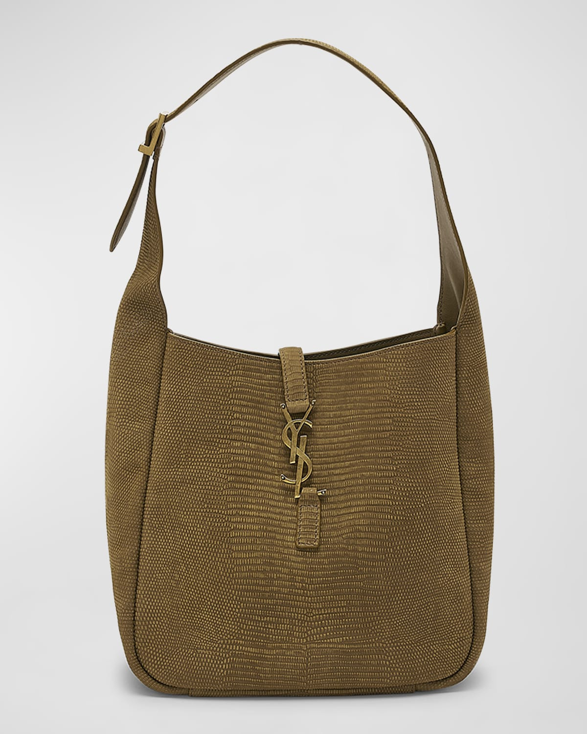 Le 5 A 7 Small Lizard-Embossed Shoulder Bag | Neiman Marcus