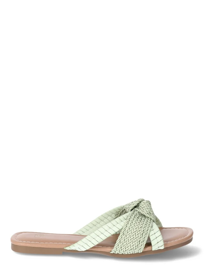 Time and Tru Women's Woven Knot Slide Sandal | Walmart (US)