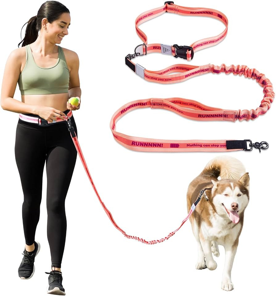 Hands Free Dog Leash with Waist Belt Lifetime Replacement, Dual Handle Bungee Leash for Running, ... | Amazon (US)