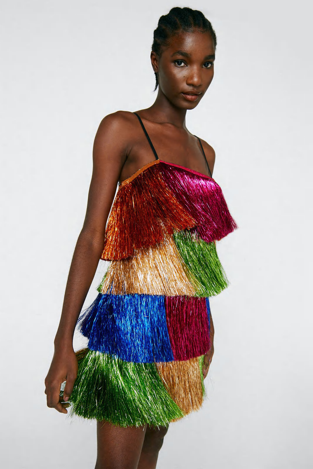 Multi Tinsel Mix Dress | Nasty Gal (US)