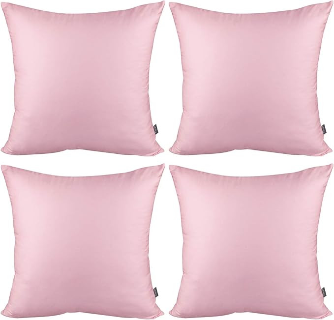 Thmyo 4-Pack 100% Cotton Comfortable Solid Decorative Throw Pillow Case Square Cushion Cover Pill... | Amazon (US)