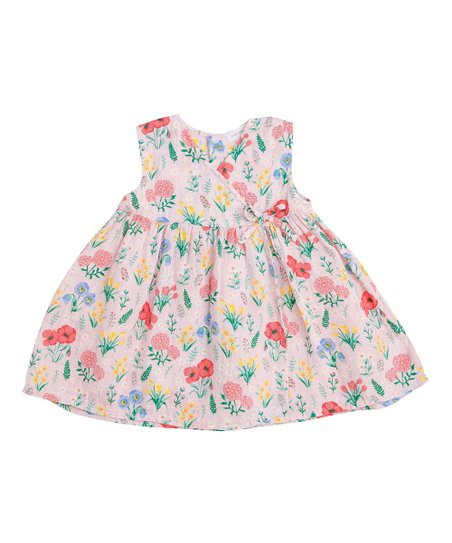 Orange & Turquoise Summer Floral Kimono Dress & Diaper Cover - Infant | Zulily