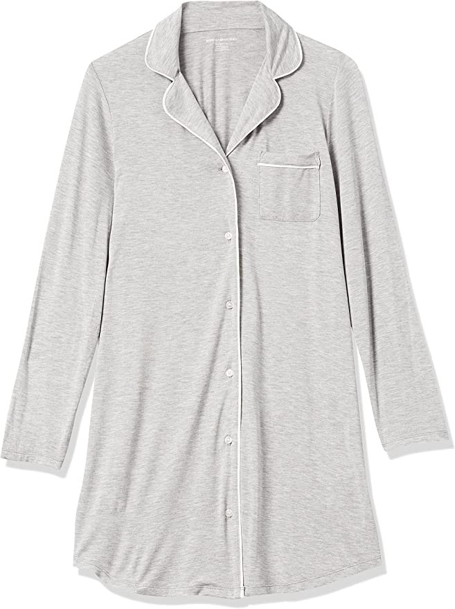 Amazon Essentials Women's Piped Nightshirt (Available in Plus Size) | Amazon (US)