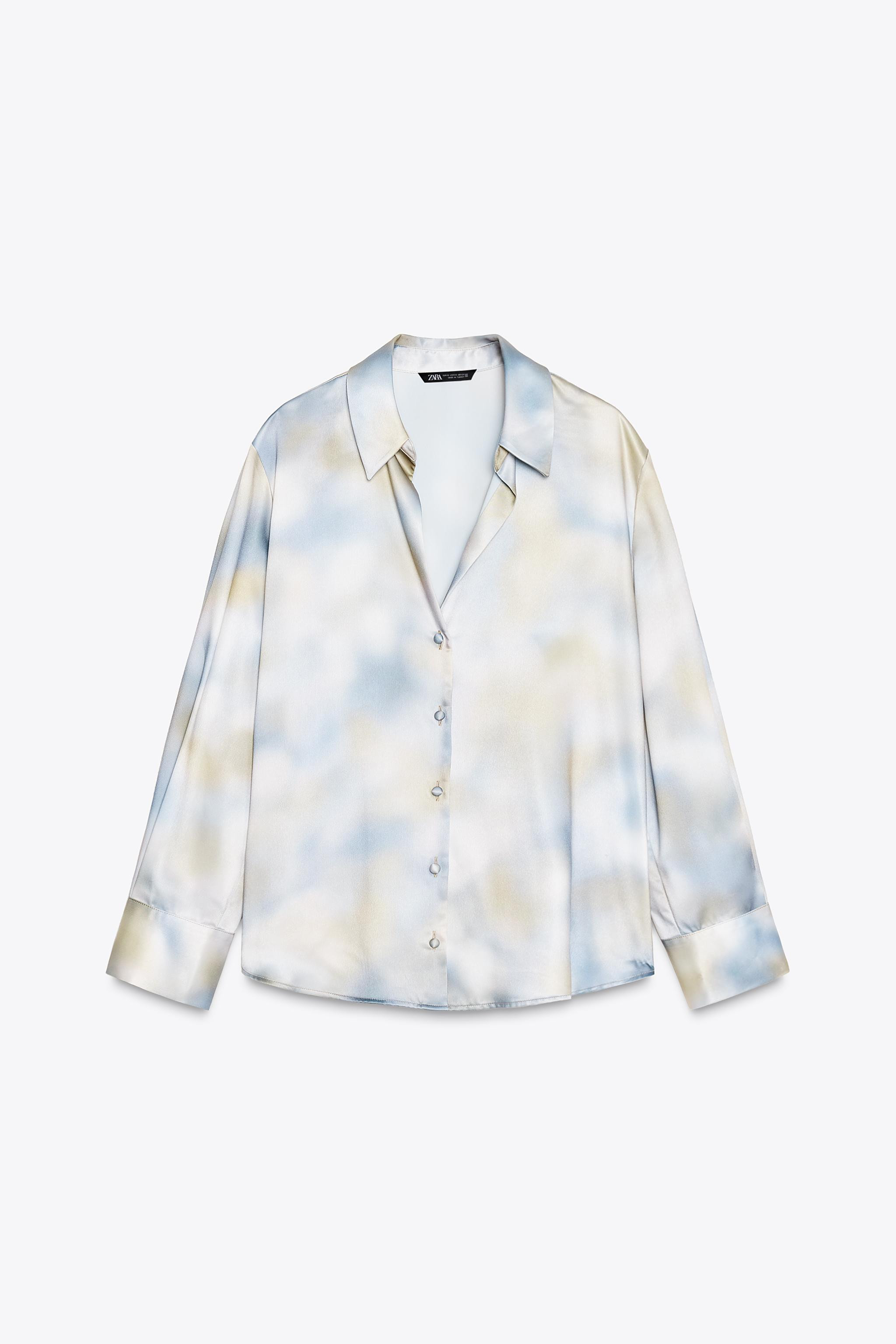 SATIN SHIRT WITH TIE-DYE EFFECT | Zara UK